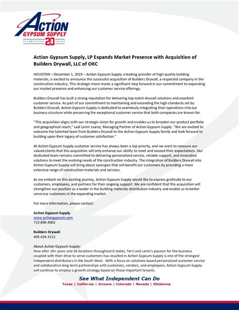 Action Gypsum Supply