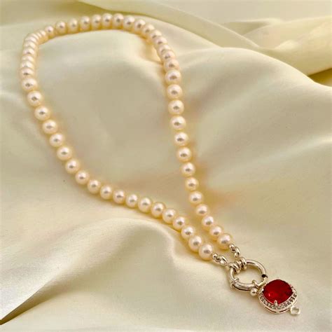 The Falling Elegancia Beautiful Real Pearl Necklace - CherishBox ...