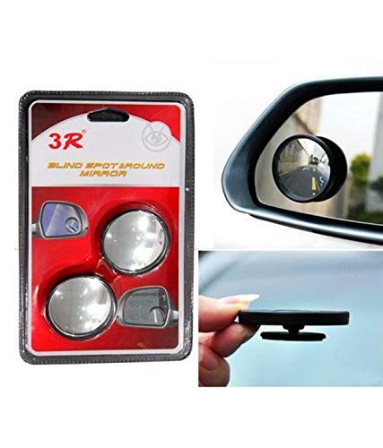 3R Round Flexible Blind Spot Rear Side Mirror Set of 2 for Carsfor TUV ...