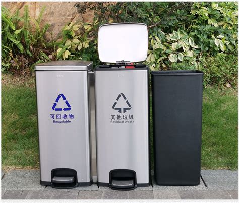 40升20升双盖垃圾桶20L双筒组合式脚踏上海垃圾分类桶双胞胎家用-阿里巴巴