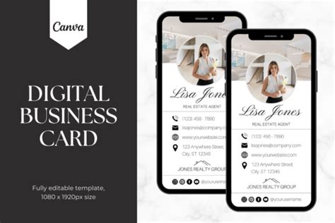 Digital Business Card Template 的图像结果
