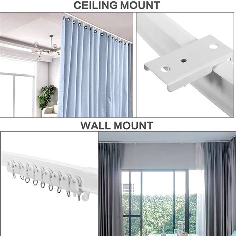 Buy Yinpecly Curtain Track Rollers Shower Curtain Ceiling Track Drapery ...