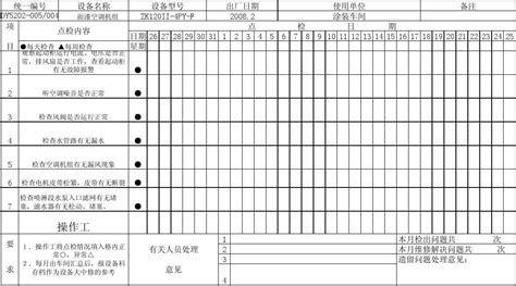 涂装设备点检表_word文档在线阅读与下载_免费文档