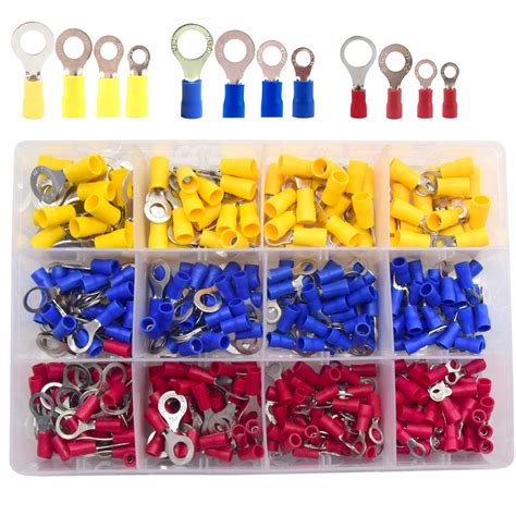 CEEYSEE 360Pcs Insulated Ring Terminal-Electrical Wire Connectors-Ring ...