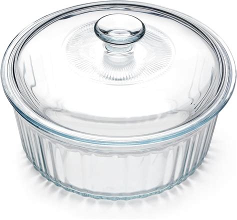 Amazon.com: NUTRIUPS 2.4L Round Glass Casserole Dish with Glass Lid ...