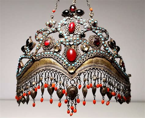 Uzbekistan, Tajikistan: A Rare And Ancient "bridal Crown"