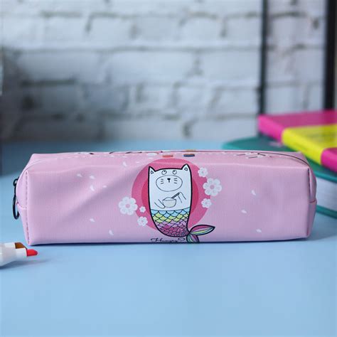 Pink Pencil Bag Pouch - Fish Print – MARKET99