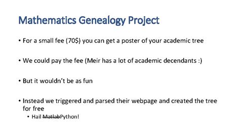 Family Tree Academic descendants of Meir Feder Lab