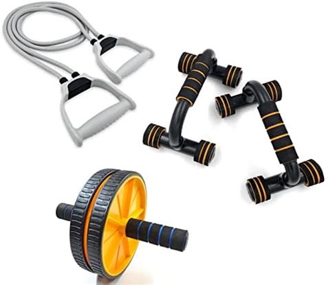 LIVOX Double Abs Wheel Roller Toning Resistance Tube Band with Push-up ...