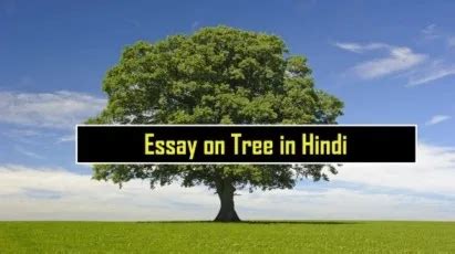 पेड़ पर निबंध | Essay on Tree in Hindi