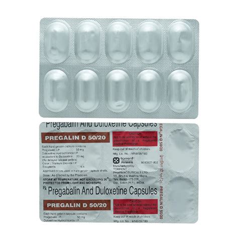 Pregalin D 50/20 Capsule 10's Price, Uses, Side Effects, Composition ...