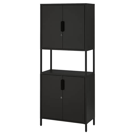 TROTTEN cabinet with doors, anthracite, 70x35x173 cm (271/2x133/4x681/8 ...