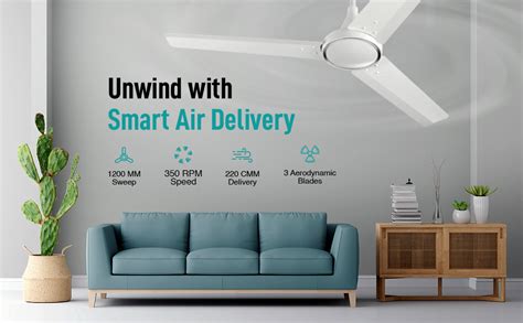 Buy KUHL Prima A4 1200mm Decorative Power Saving BLDC Ceiling Fan with ...