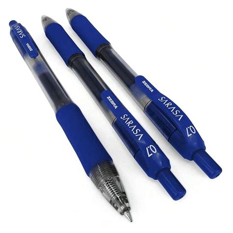 Zebra Sarasa Gel Pen 0.7 Mm Fine Tip With Retractable Rubberized Grip ...