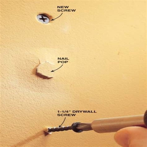 How to fix popped drywall nails and screws – Artofit