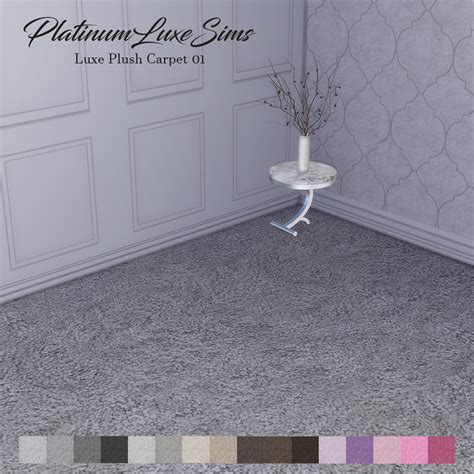 Luxe Plush Carpet 01 - CC Sols Sims 4 Par Platinumluxesims
