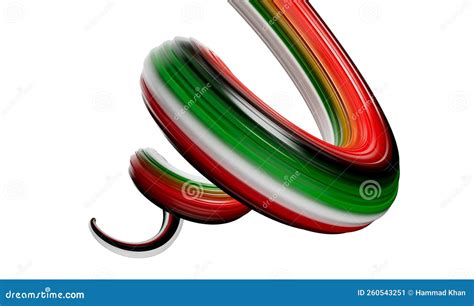 Abstract Spiral of Palestine Flag Colors, 3d Brush Stroke 3d ...