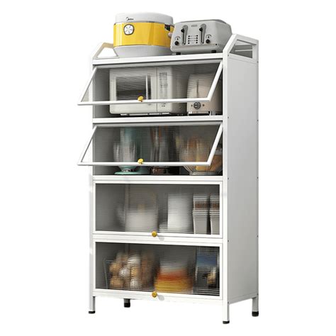 SND Home 5-Layer Flip with Door Kitchen Floor-Mounted Storage Cabinet ...
