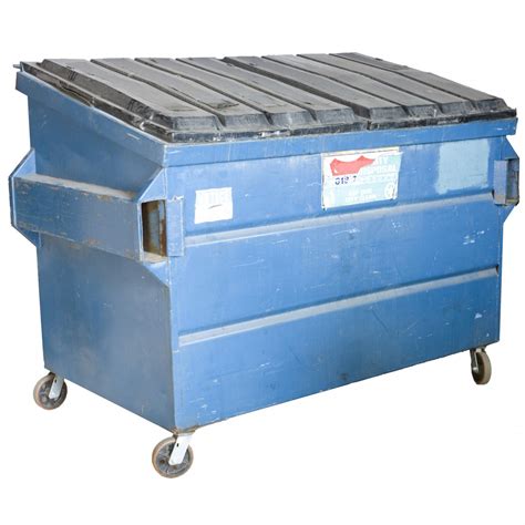 DUMPSTER / 4 YARD / DARK BLUE W/ PLASTIC LIDS | Air Designs