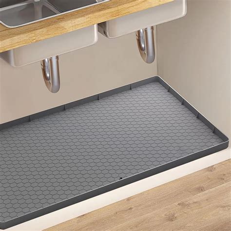 PADOOR Under Sink Mat 34” x 22” Waterproof Liner for Kitchen and ...