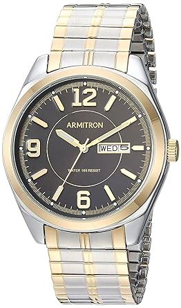 Armitron Men's 20/4591BKTT Day/Date Function Two-Tone Expansion Band ...