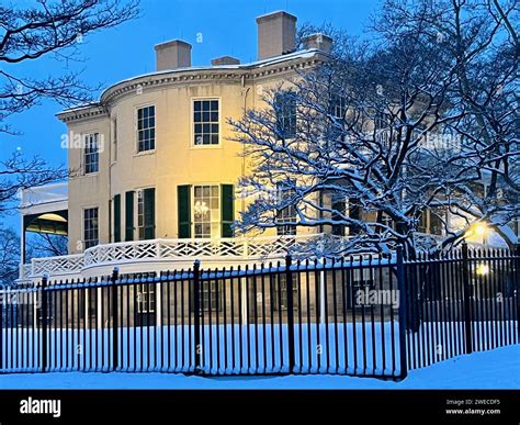 Snow coats the grounds at Lemon Hill mansion in Philadelphia's ...