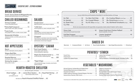 Arnette's Chop Shop menu in Brookhaven, Georgia, USA