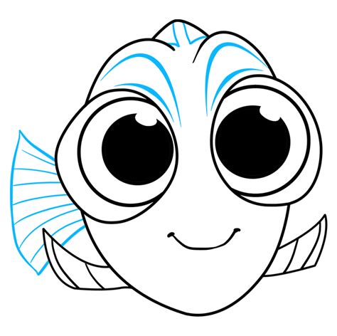 How to Draw Baby Dory from Finding Dory - Really Easy Drawing Tutorial ...