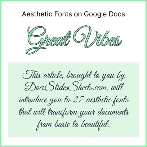 27 Most Aesthetic Fonts on Google Docs (With Screenshots)
