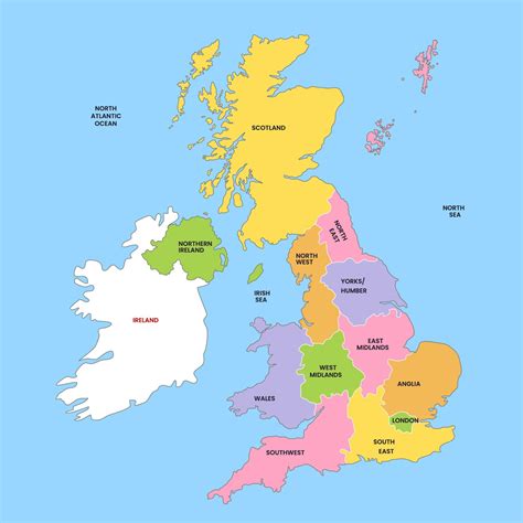 Detailed United Kingdom Country Map 19879126 Vector Art at Vecteezy