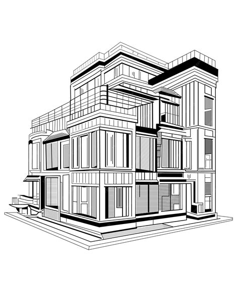 Building Line Art 的图像结果