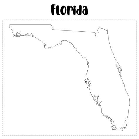 Florida State Map - 10 Free PDF Printables | Printablee