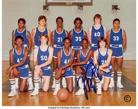 1990's Michael Jordan Signed High School Team Photograph.... | Lot ...