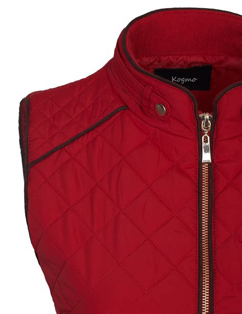 Womens Quilted Vest Fully Lined Lightweight Padded Vest Plus Size (S-3 ...