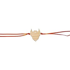 Buy Incredible Gifts India Beard Style Brown Wooden Rakhi for Brother ...