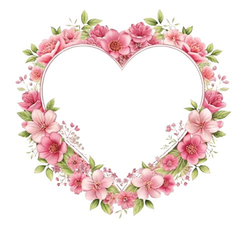 Pink Flower Heart Shape PNG, Vector, PSD, and Clipart With Transparent ...