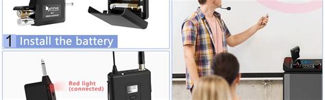 FIFINE Wireless Microphone System, Wireless Microphone Set with Headset ...