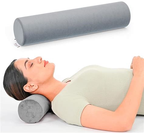 FOVERA Cervical Neck Roll Pillow for Neck Pain Relief - Memory Foam ...