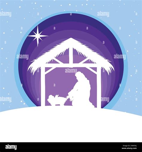 mary virgin and jesus baby silhouettes Stock Vector Image & Art - Alamy