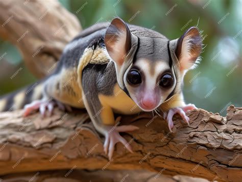 Premium Photo | Sugar glider Petaurus breviceps also known as the sugar ...