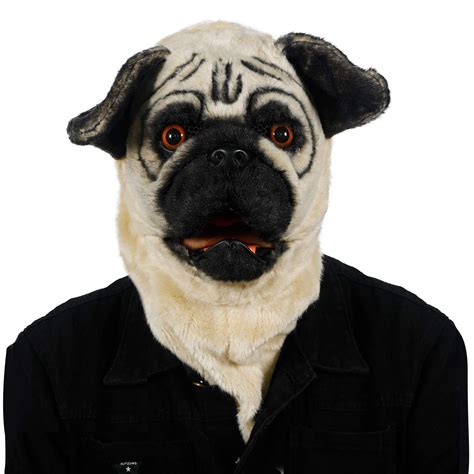 ifkoo Realistic Mouth Mover Bulldog Mask for Halloween Party Costume ...
