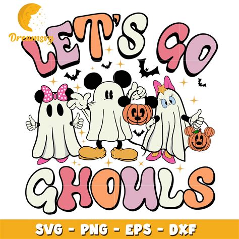 Let's Go Ghouls svg, mickey friends ghost svg – DreamSVG Store