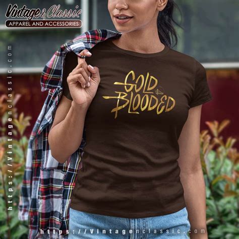 Gold Blooded Logo Shirt, 2023 Nba Playoffs T Shirt - Vintagenclassic Tee