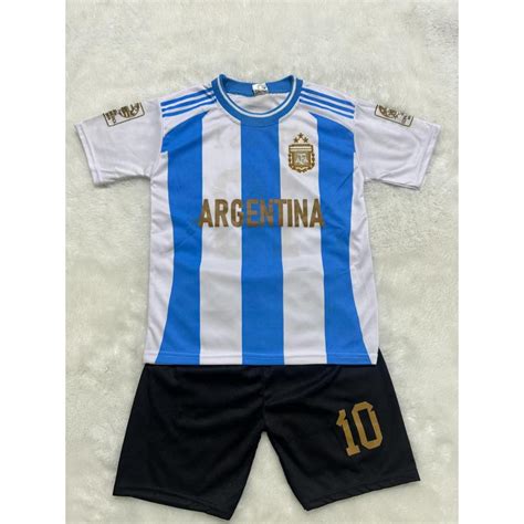 Messi argentina copa america children's football shirts 2024 /stl ...