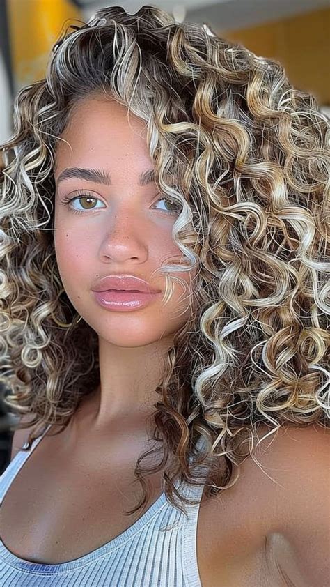 Pin by evie 💕 on hair | Colored curly hair, Highlights curly hair ...