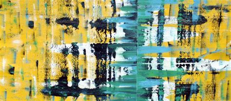"Reflect": Yellow Acrylic Painting by Sumit Mehndiratta | ArtZolo.com