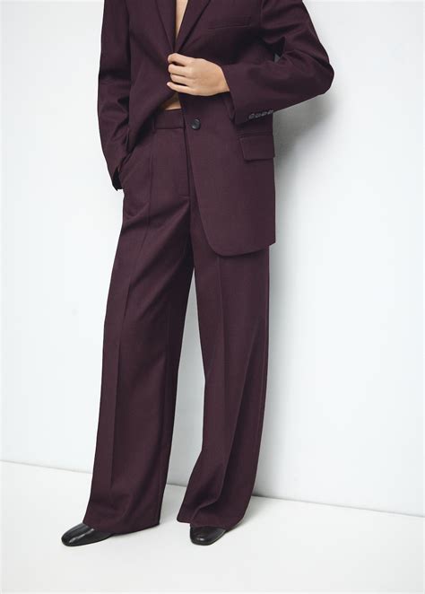 Pantaloni completo wide leg - Donna | MANGO Italia