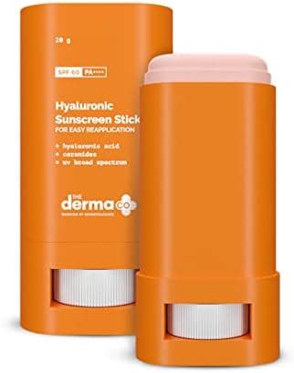 The Derma Co Hyaluronic Sunscreen For All Skin Types Stick With Spf 60 ...