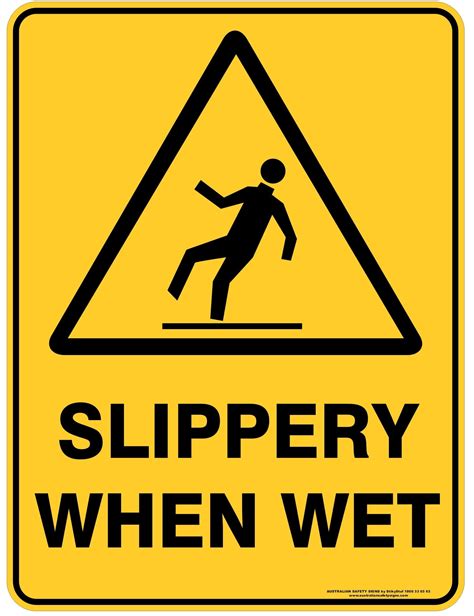 Slippery When Wet Sign Image – Free download and print for you.