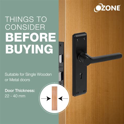 Ozone Kepler Mortise Door Lock Handle – 8 Inch Black Finish